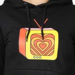 Graphic printing on women cropped hoodie qikink