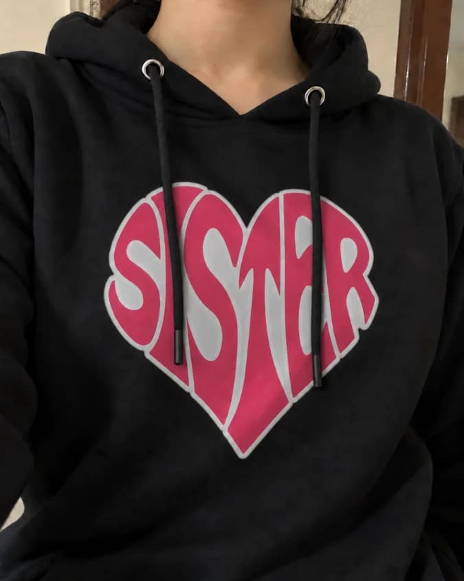 Printed acid wash hoodie