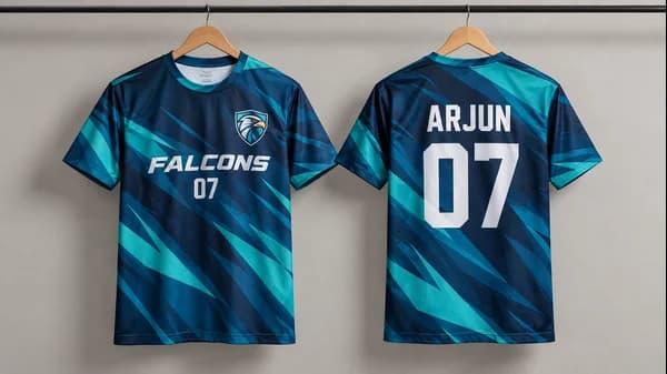 Full-print jersey with a name and number