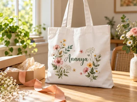 Personalised tote bag gift