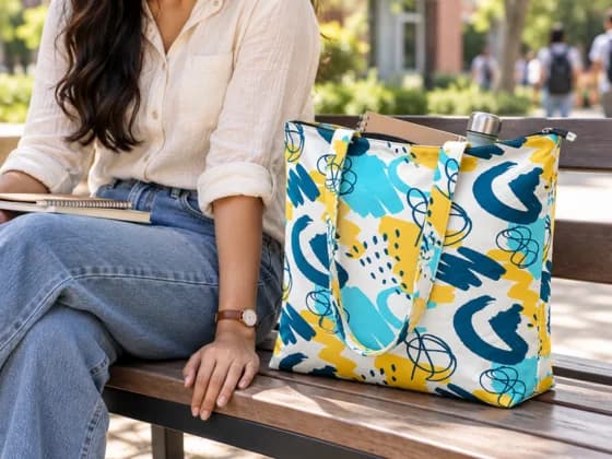 Tote bag for college and shopping