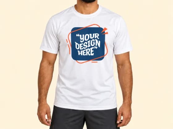 White jersey with "your design here"