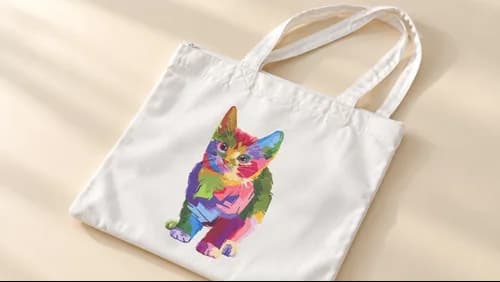 Front print on a cotton canvas tote