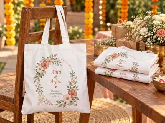 Tote bags as wedding return gifts