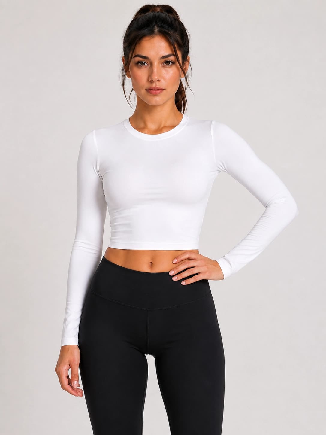 AOP Full Sleeve Crop Top | FC38