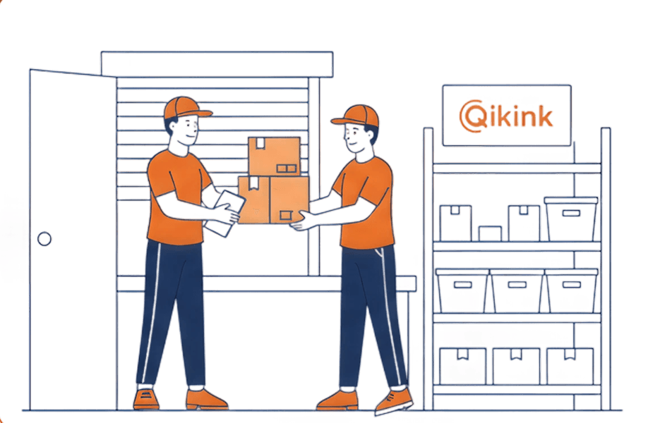 Return package delivered to Qikink facility