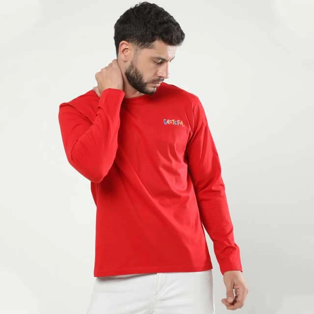 Mens Full sleeve red color t-shirt qikink (2) Mens Full sleeve red color t-shirt qikink