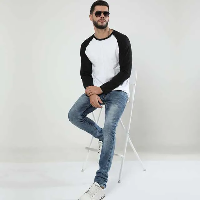 Print on demand raglan t-shirt qikink mens-Raglan-tshirt-dropshipping-qikink