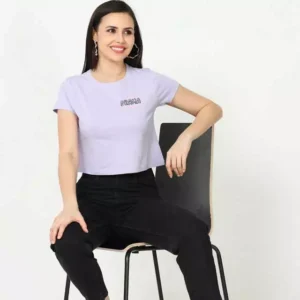 Printed crop top qikink