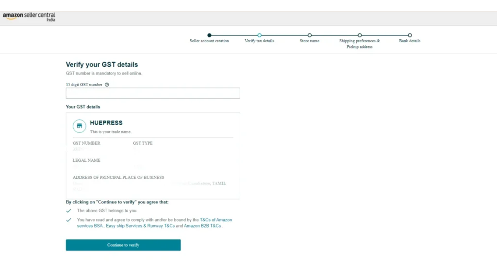 verifying gst details