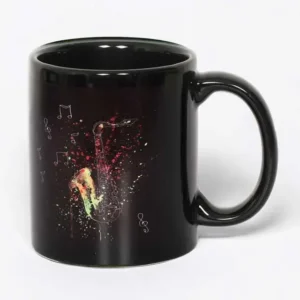 Black coffee mug