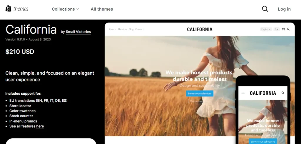 Best shopify theme - california