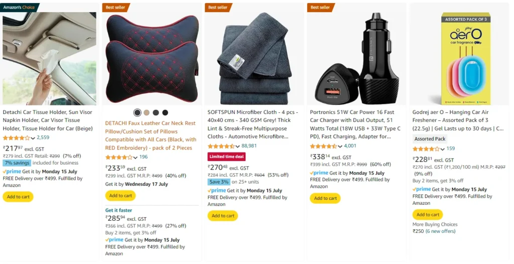 car accessories dropshipping business ideas
