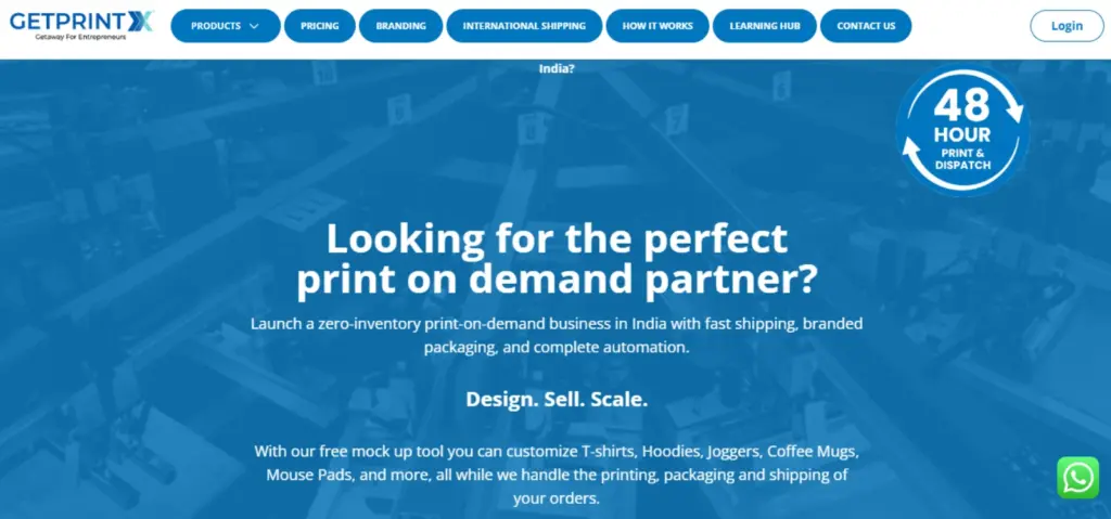 GetPrintX print on demand site in India