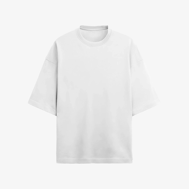 French Terry Oversized White T-shirt