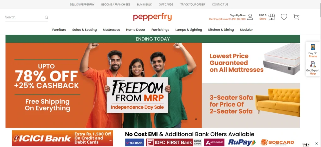Top Online Selling Platforms in India - Pepperfry