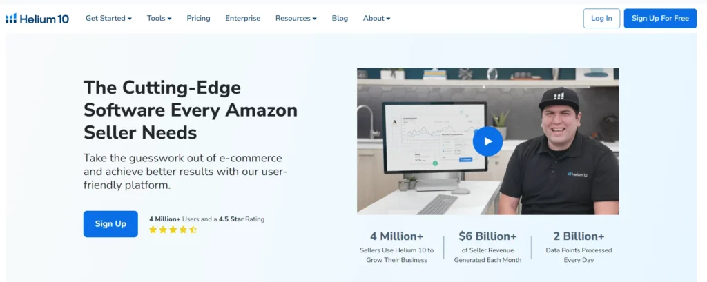 Dropshipping product research tool - Helium 10