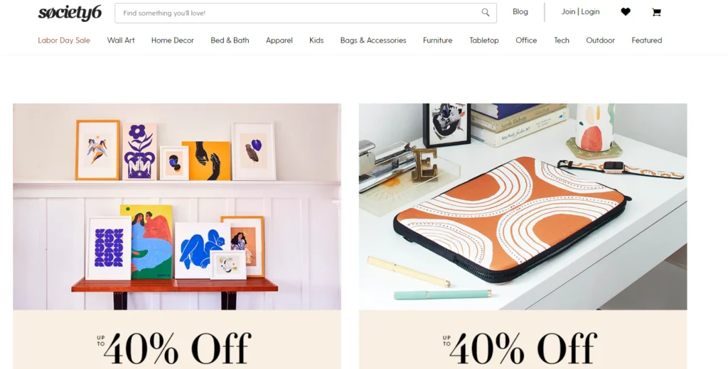 Top print on demand sites for Artists - Society 6