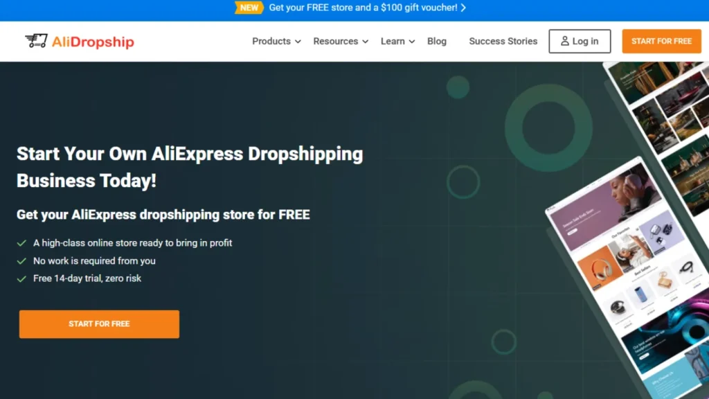 Start dropshipping with Alidropship