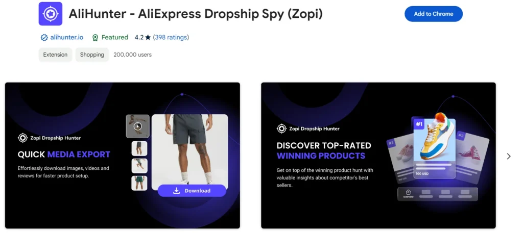Top dropshipping extensions Alihunter
