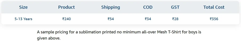 Custom baby AOP sports t-shirt printing pricing