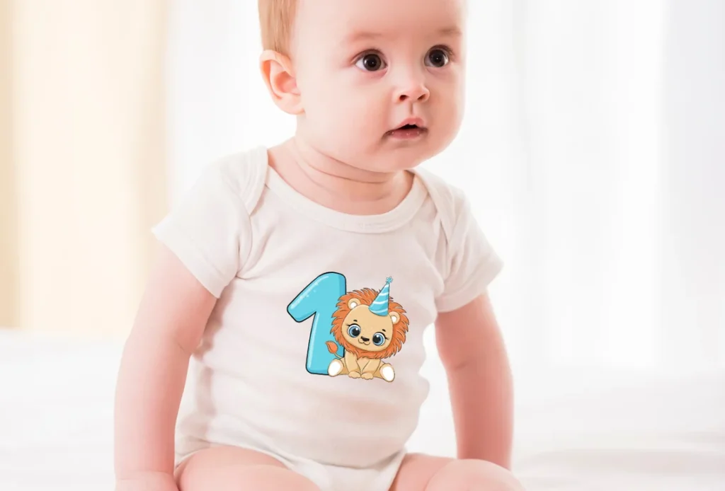 Personalized custom baby t-shirts with name and birth date designs