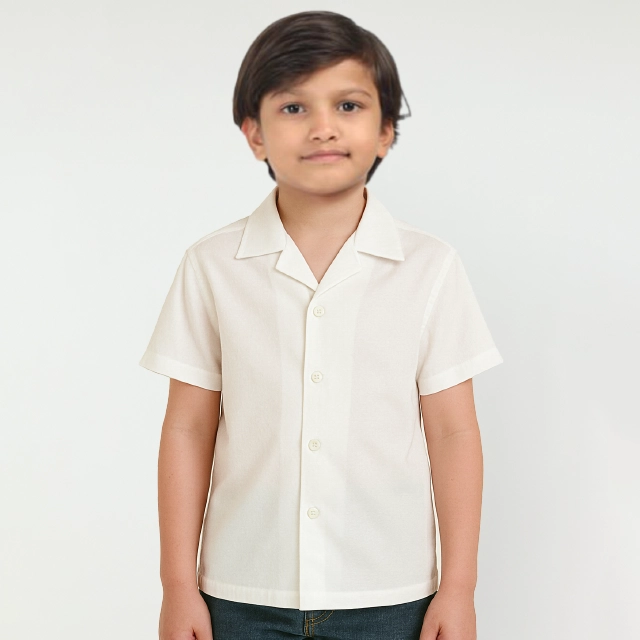 kids printed shirts cotton viscose qikink cuban collar shirt kids qikink