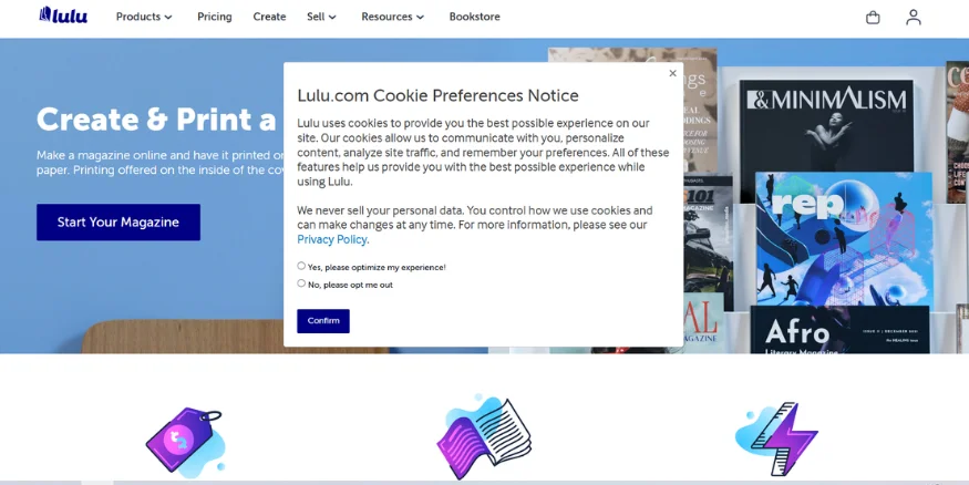 Lulu POD platform for magazines-Qikink