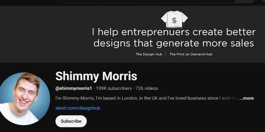 Shimmy Morris youtube channel-Qikink