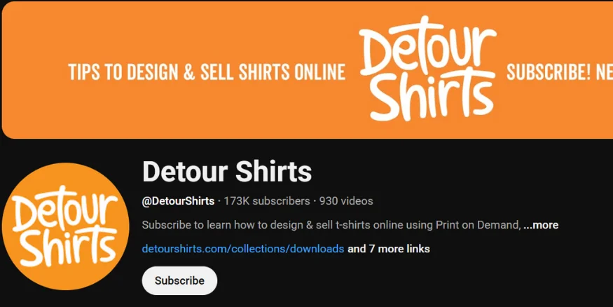 Detour shirts youtube channel-Qikink