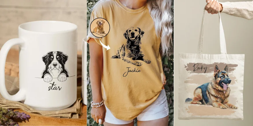 Selling Print on demand pet based T-shirts, mugs, tote bags with Qikink