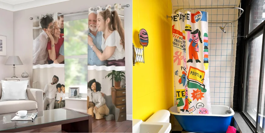 Print on Demand custom Curtains & Shower Curtains -Qikink