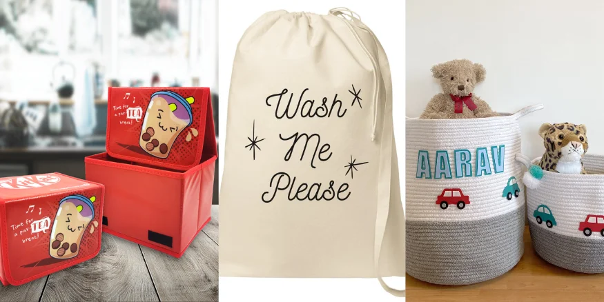 Print on Demand Laundry Bags & Storage Bins- Qikink