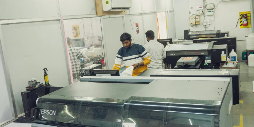 India's largest DTG printing unit at qikink fulfilment