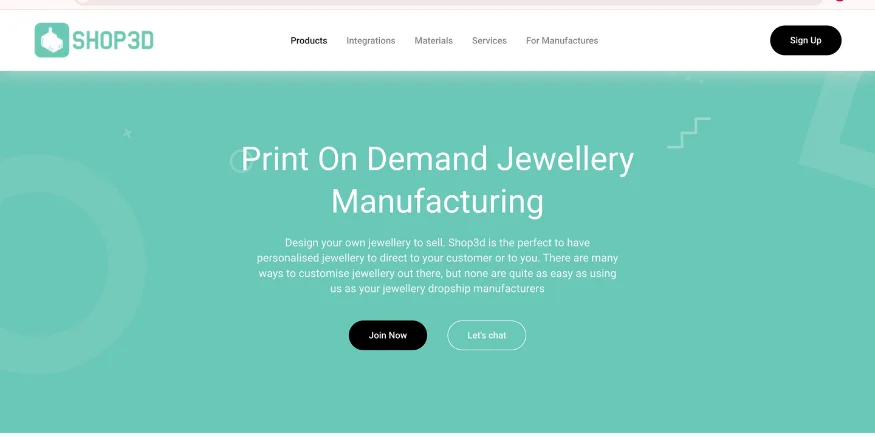 Shop3D POD jewellry supplier qikink