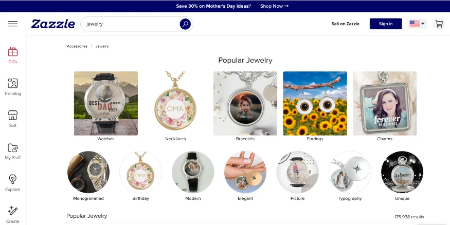 zazzle jewel supplier qikink