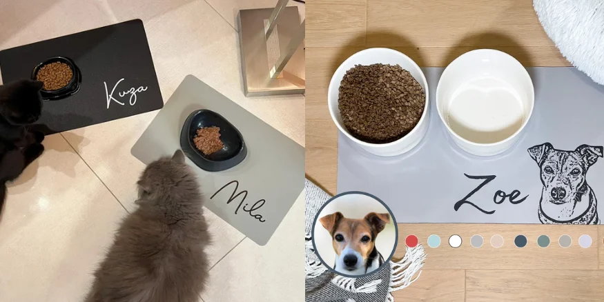 Customised feeding mats with Qikink