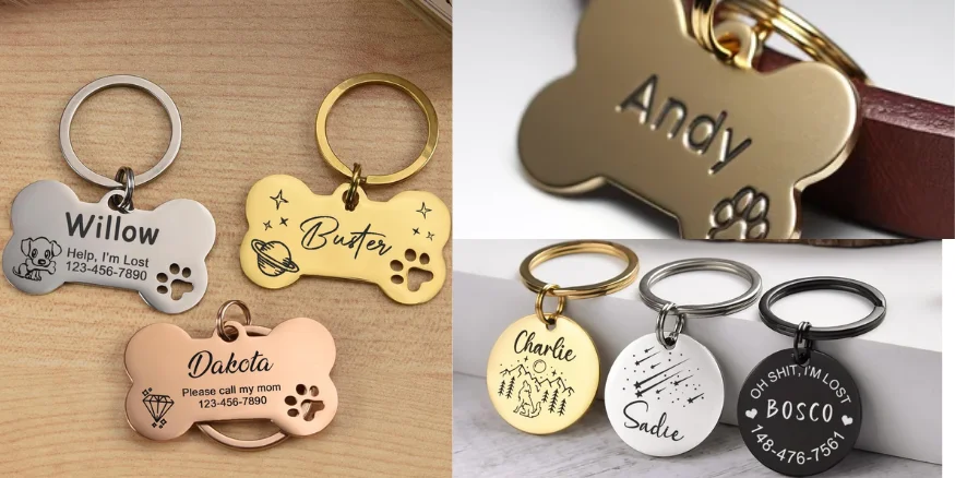 Customised pet tags with Qikink