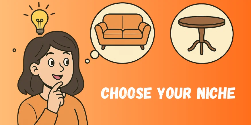 Choose your Niche to sell Custom Furniture with Qikink
