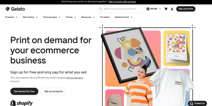 Gelato platform offer Print on Demand Services for Photographers - Qikink