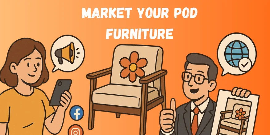 Market your POD Furniture to sell Custom Furniture with Qikink