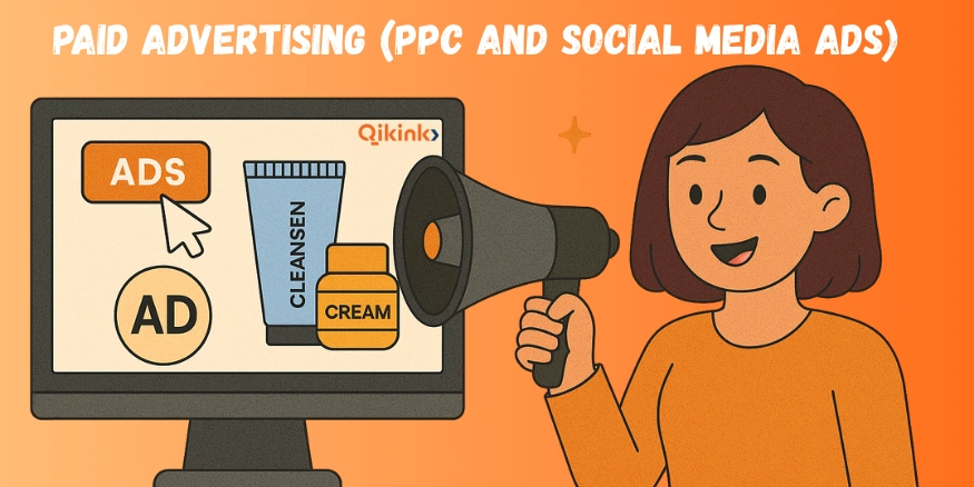 Paid Advertising to sell Print on Demand Cosmetics Online - Qikink