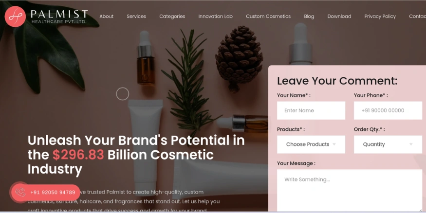 Palmist Healthcare Pvt Ltd manufacturing Private Label Cosmetic - Qikink