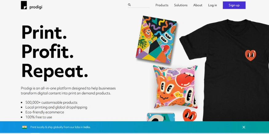 Prodigi platform supplying Custom Print on Demand Paper Product - Qikink