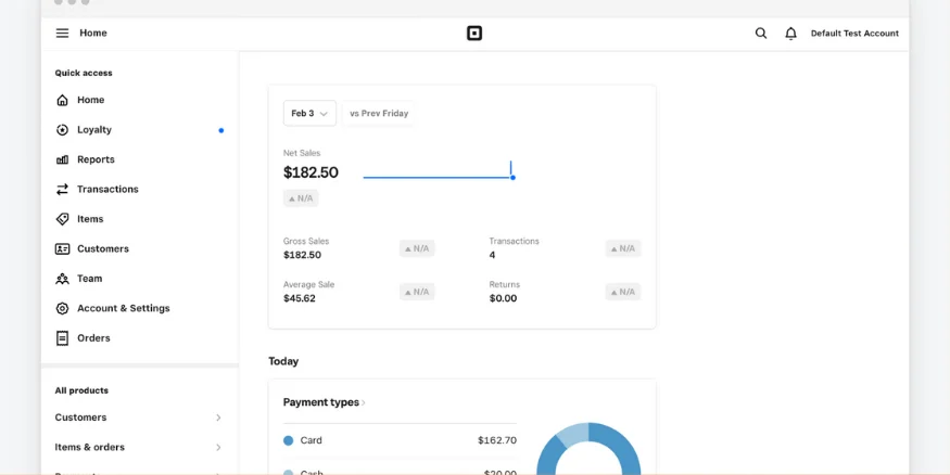 User Interface of Square online Store platform - Qikink