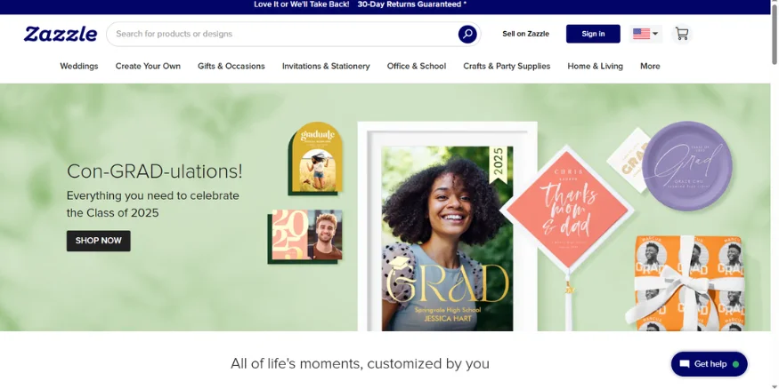 Zazzle platform offer Print on Demand Services for Photographers - Qikink