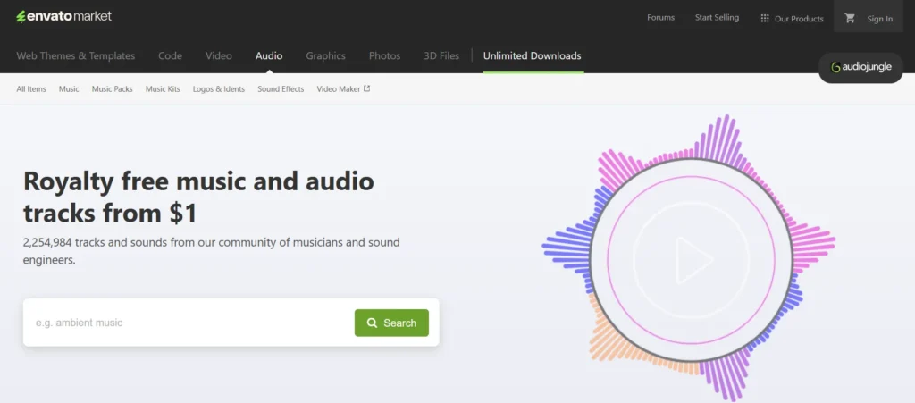 Envato market - royalty free music and audio tracks
