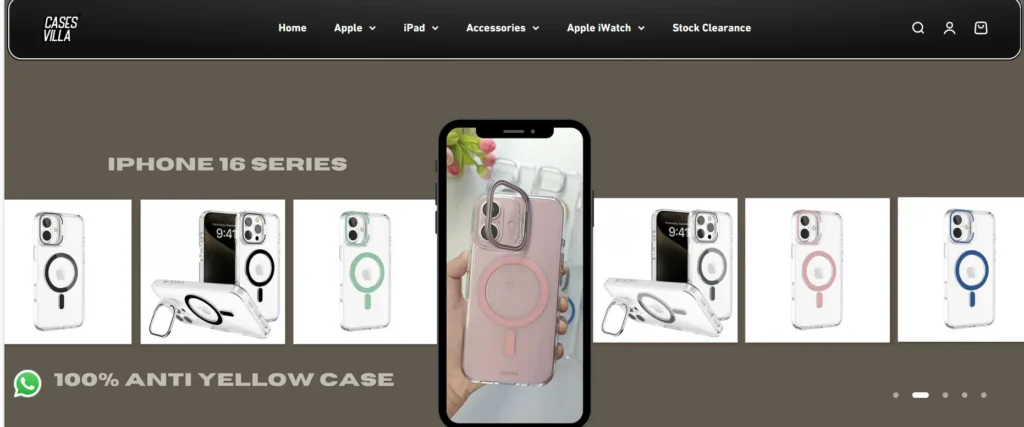 Dropshipping website examples - Cases Villa