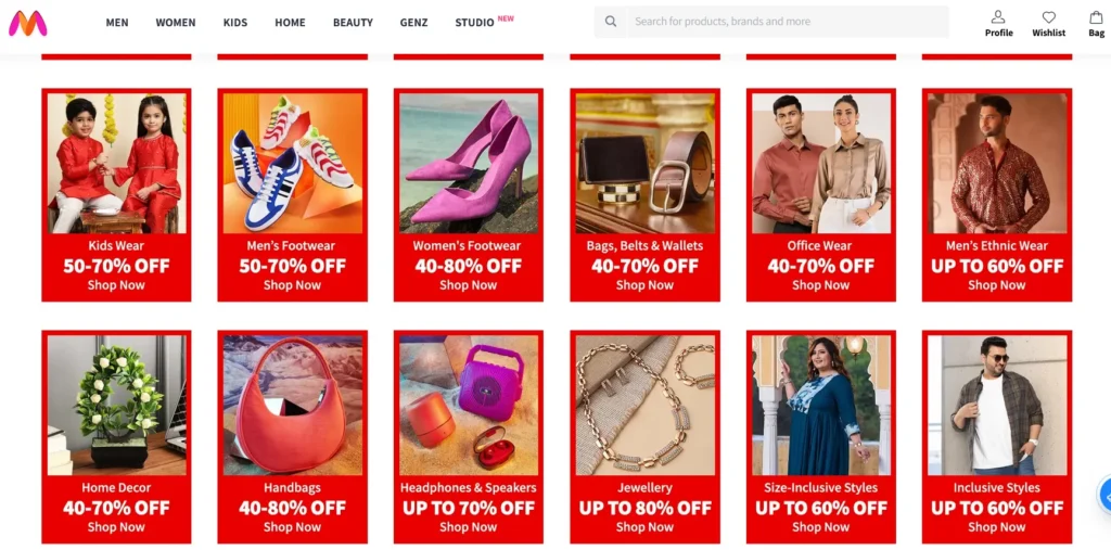 products sell on myntra