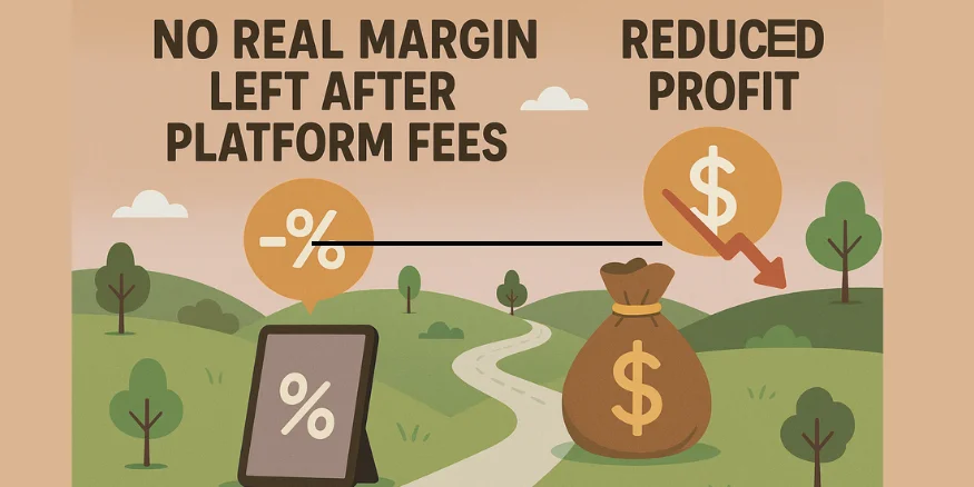 No real margin left after platform fees No real margin left after platform fees